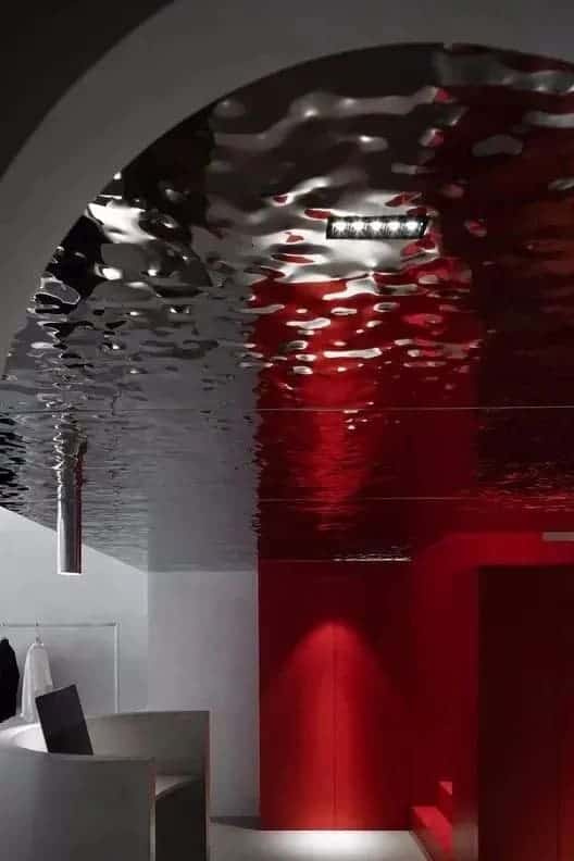 Water ripple ceiling made of VIGORSS decorative stainless steel sheet