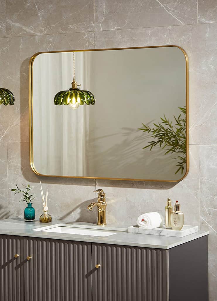Gold Stainless Steel Glass Frame