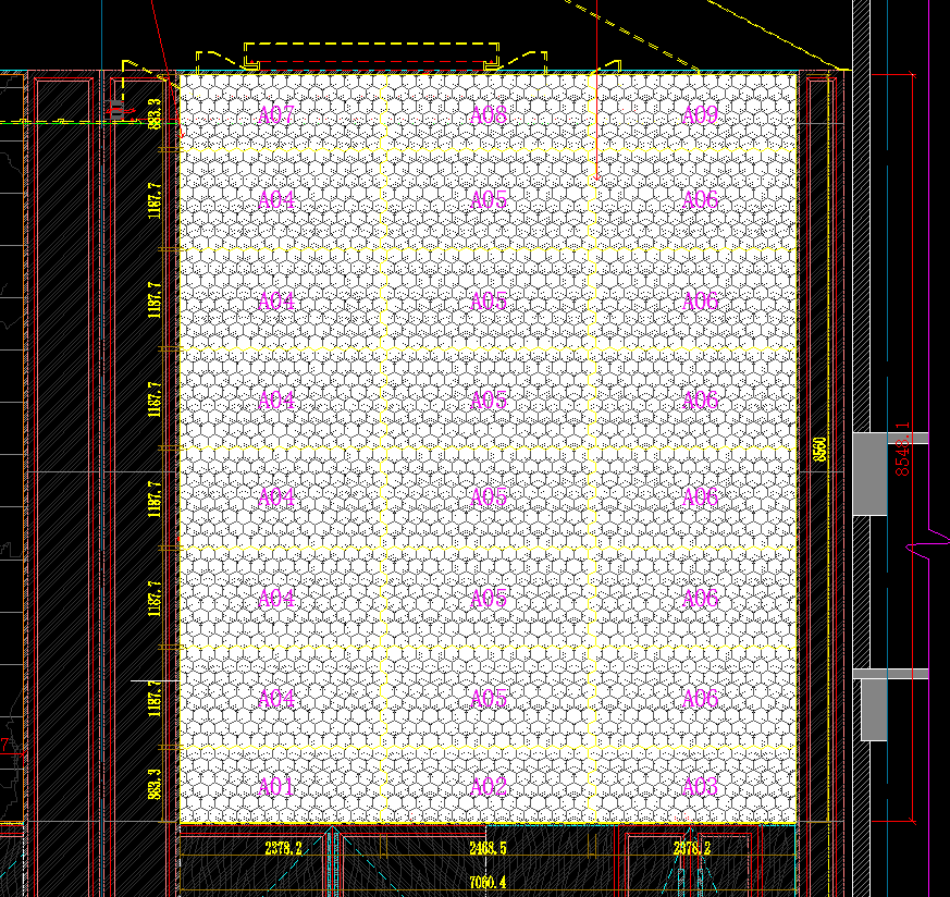 Honeycomb Wall Panel Drawing